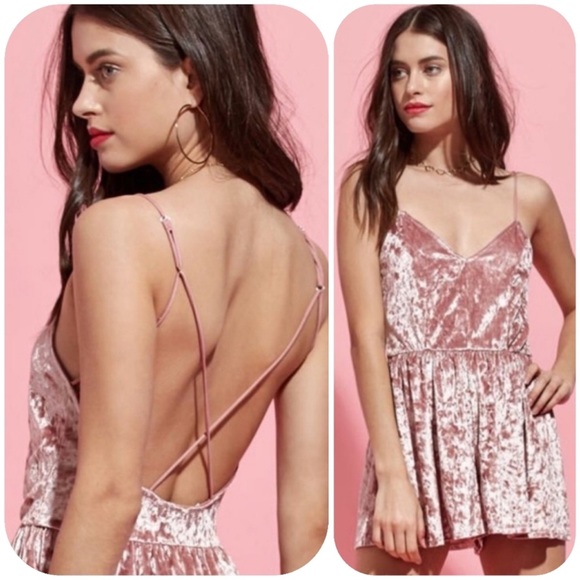 LA Hearts Velvet Romper EUC - Picture 2 of 6
